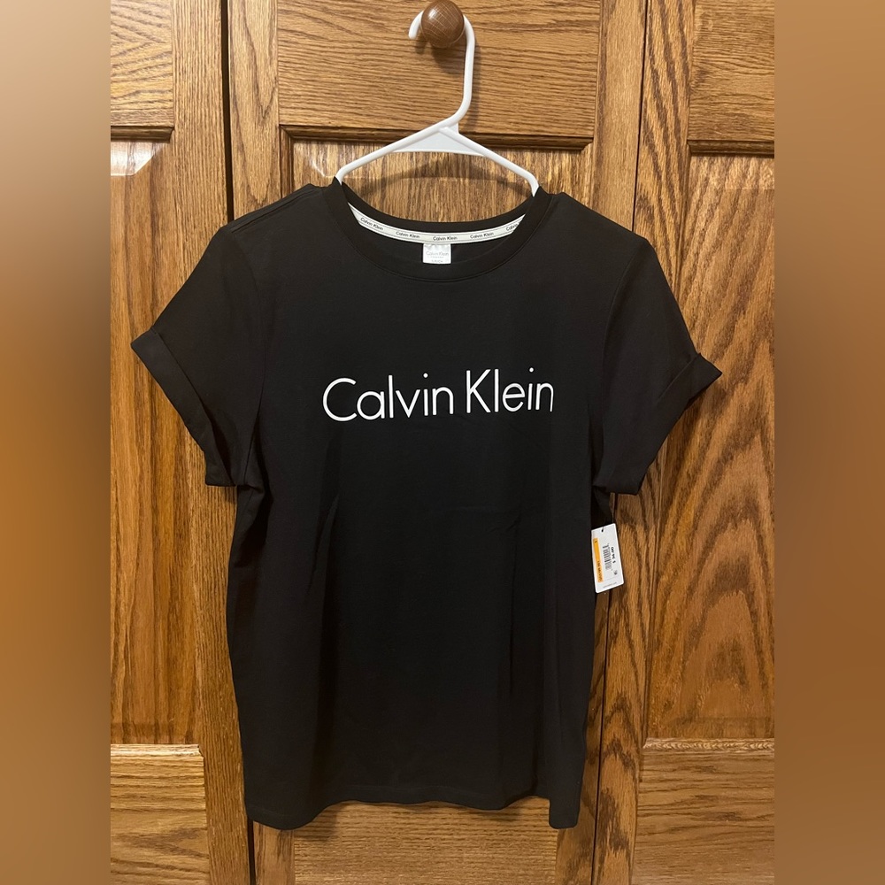 Calvin Klein - Short sleeve Top - Black- Size:SMALL